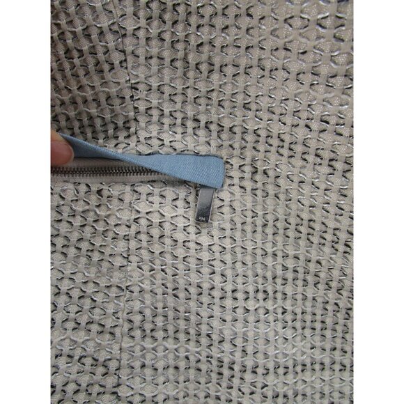 Karen Millen Jacket 10 White Motorcycle Biker Tweed Full Zip Crop * - Picture 5 of 14